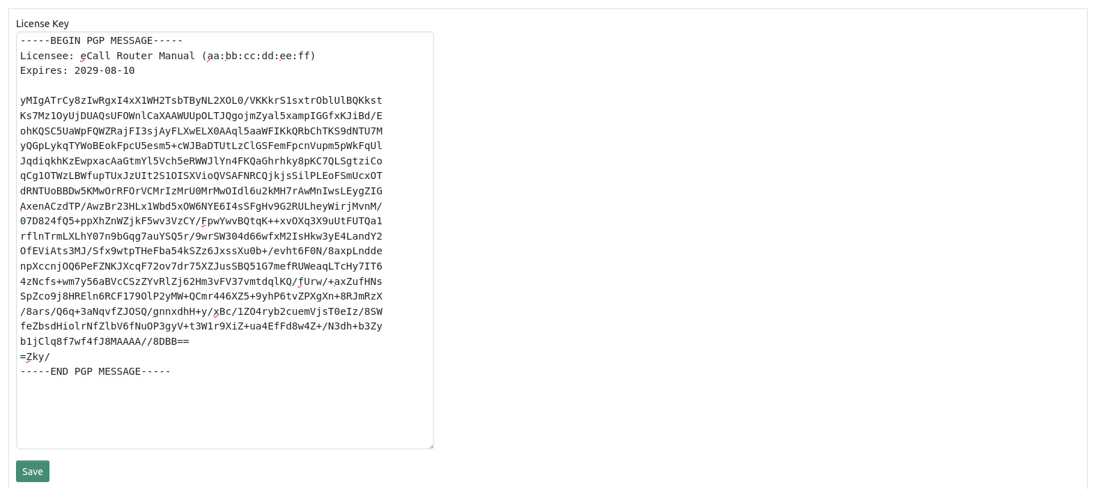 configuration license